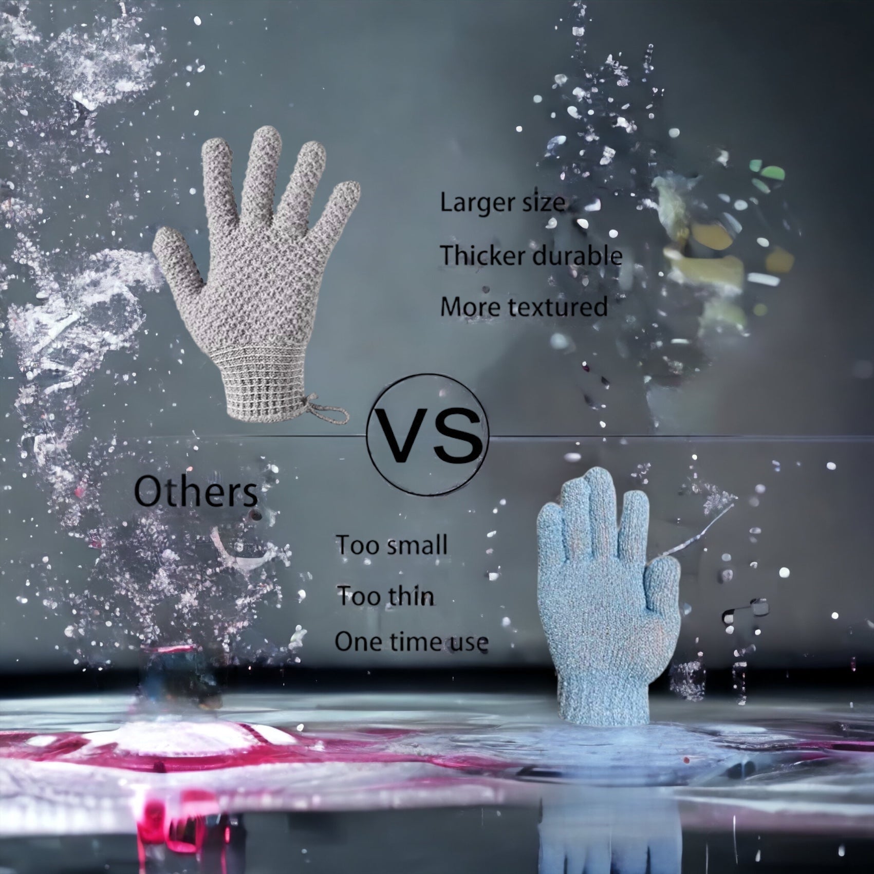 Exfoliating (Men & Women ) Shower Gloves